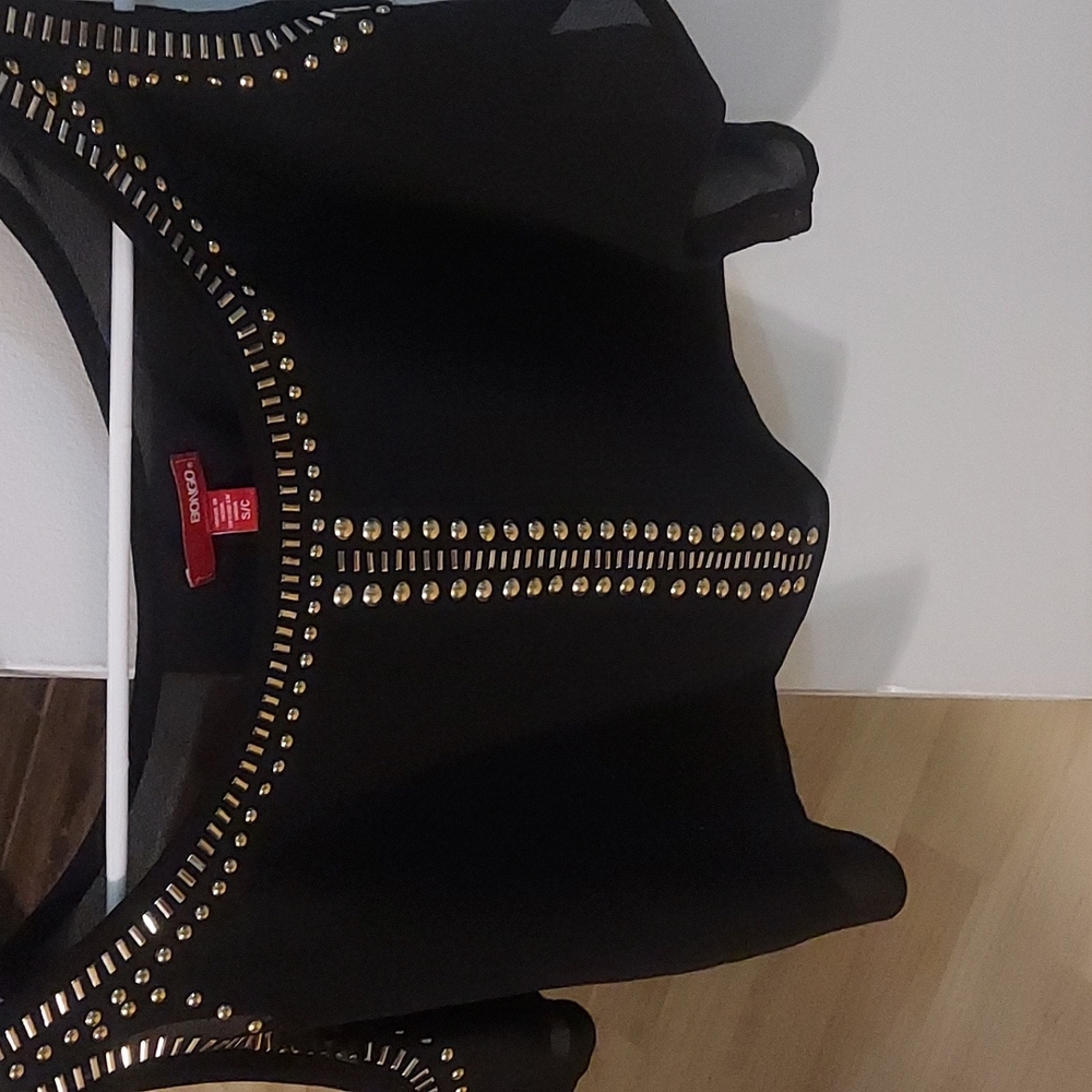 Black sheer crop top